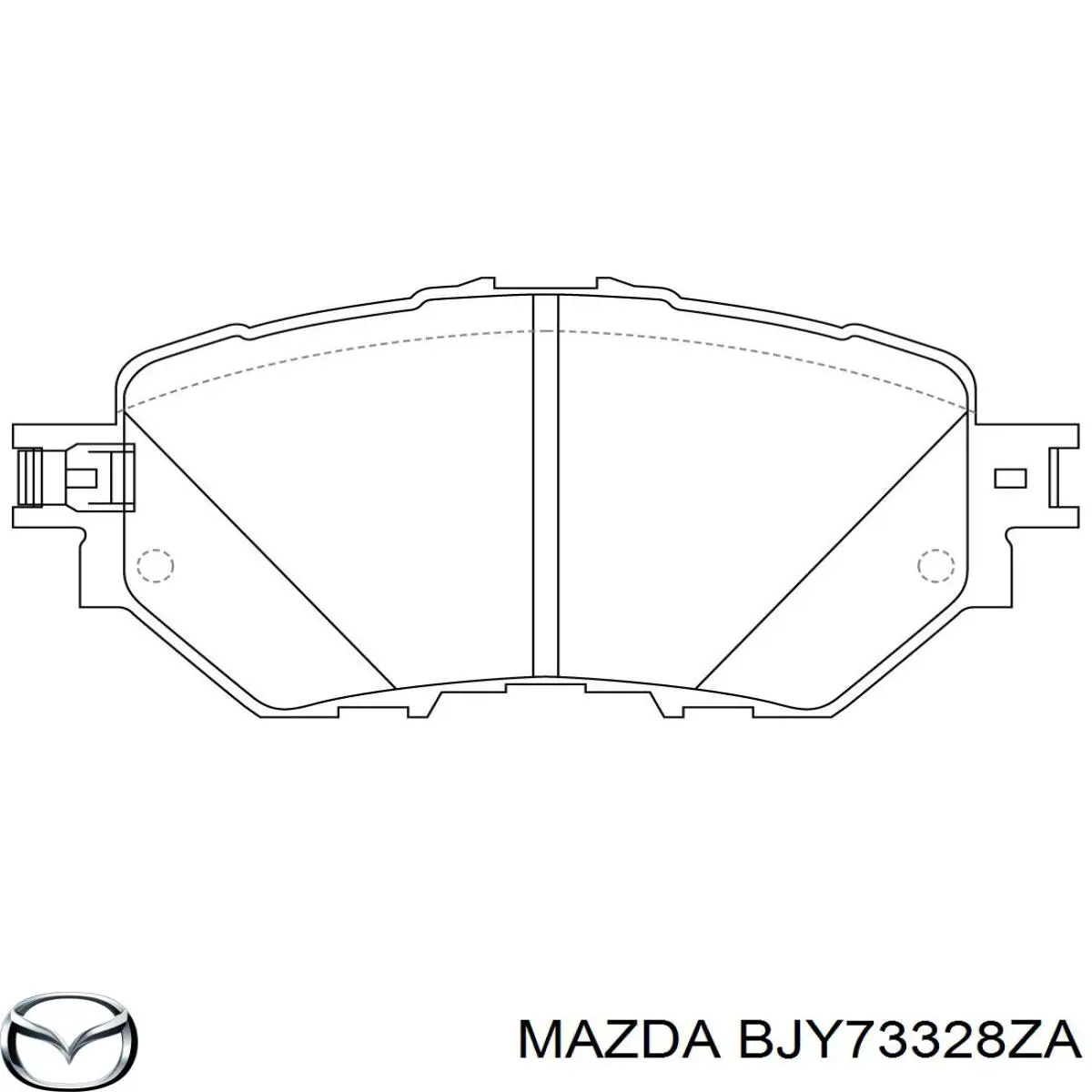 Sapatas do freio dianteiras de disco Mazda BJY73328ZA