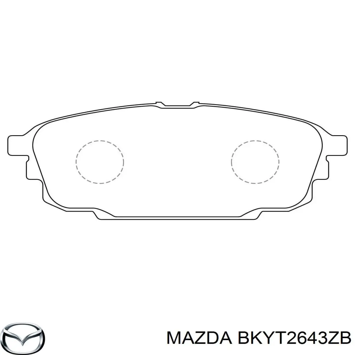 Compre BKYT2643ZB Mazda Sapatas do freio traseiras de disco