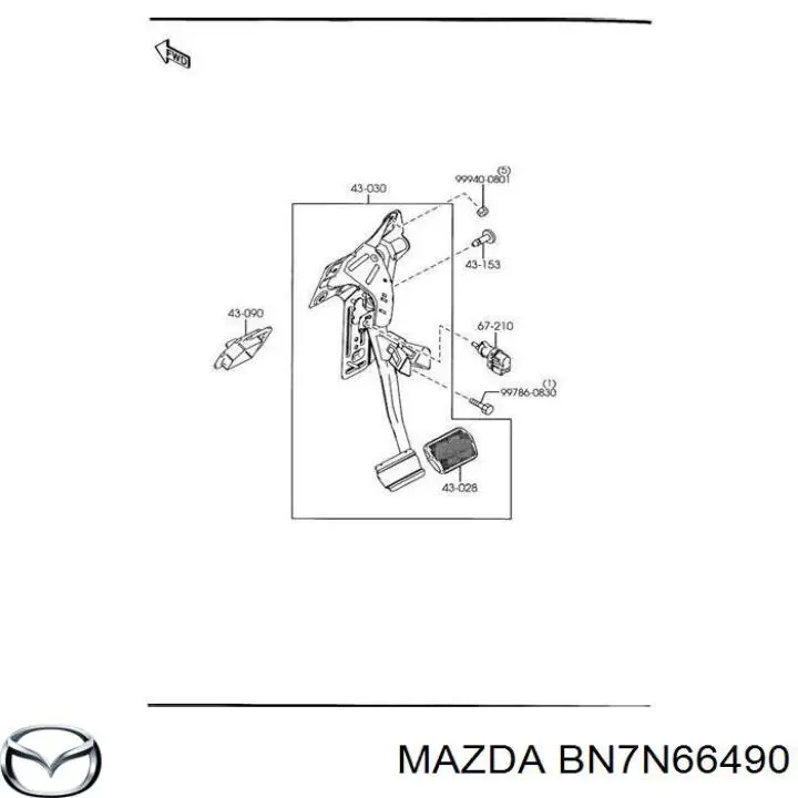 Sensor de ativação do sinal de parada Mazda BN7N66490 preço, a partir de 55,64 USD