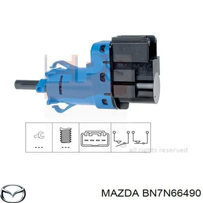 BN7N66490 Mazda Sensor de ativação do sinal de parada