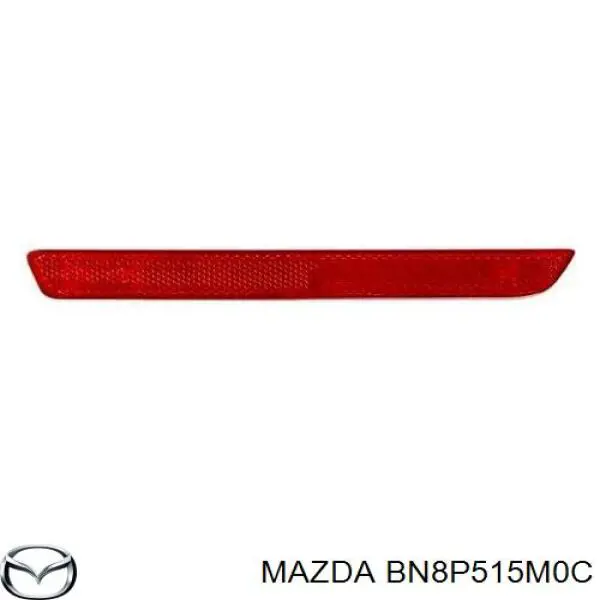BN8P515M0C Mazda Retrorrefletor (refletor) do pára-choque traseiro esquerdo