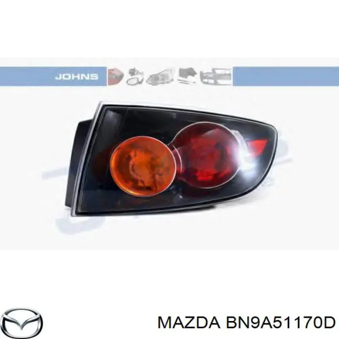 Lanterna traseira direita externa Mazda BN9A51170D preço, a partir de  
