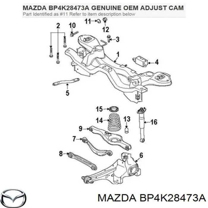 Arruela de parafuso de fixação do braço oscilante inferior traseiro interno Mazda BP4K28473A preço, a partir de 3,28 USD