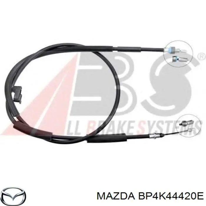 Compre BP4K44420E Mazda Cabo do freio de estacionamento traseiro esquerdo