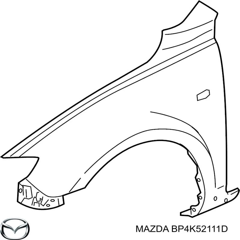 BP4K52111D Mazda Pára-lama dianteiro direito