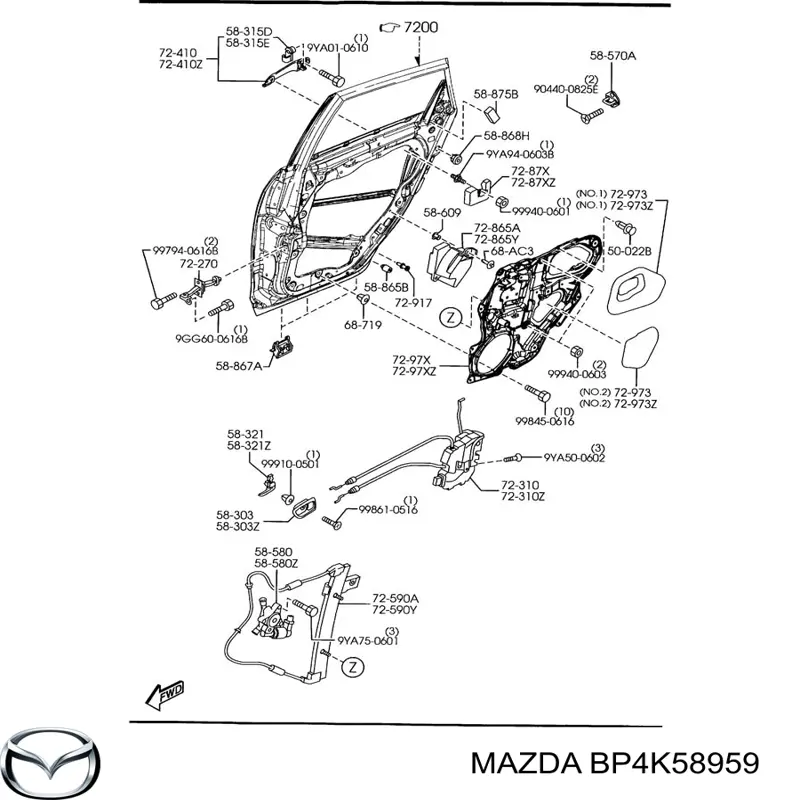  Mazda BP4K58959 preço, a partir de  