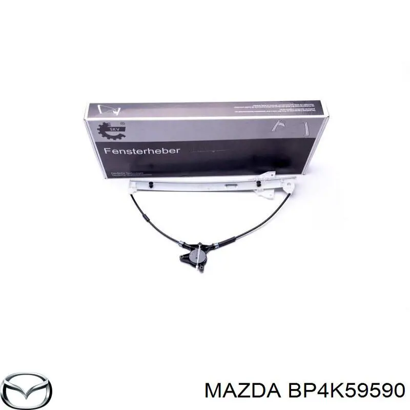 BP4K59590 Mazda Mecanismo de acionamento de vidro da porta dianteira esquerda