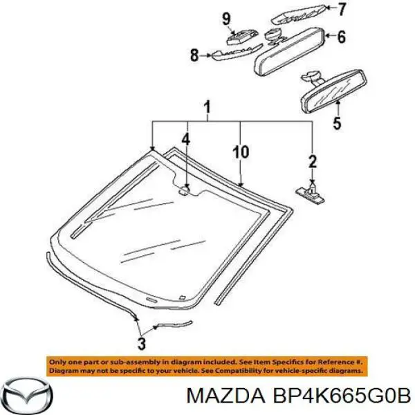 BP4K665G0B Mazda Sensor de chuva