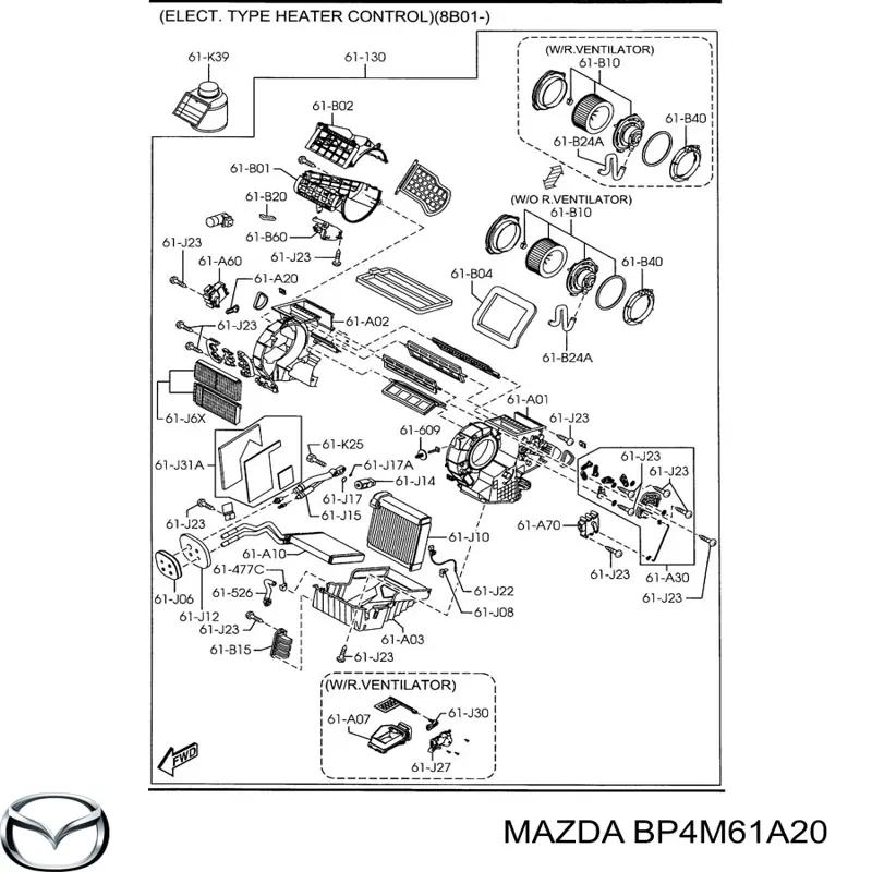 BP4M61A20 Mazda 
