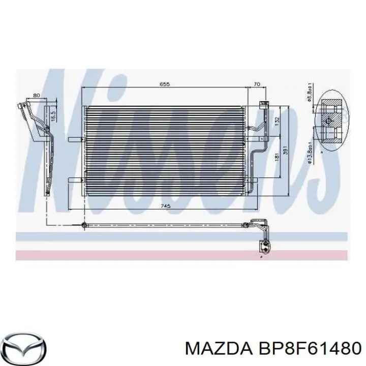 BP8F61480 Mazda Radiador de aparelho de ar condicionado