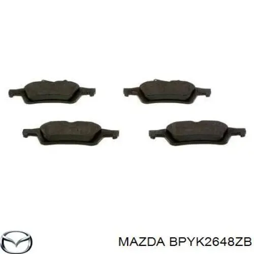 BPYK2648ZB Mazda Sapatas do freio traseiras de disco