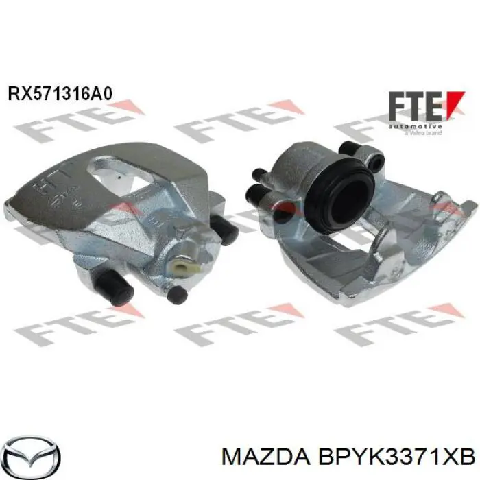 BPYK3371XB Mazda Suporte do freio dianteiro esquerdo