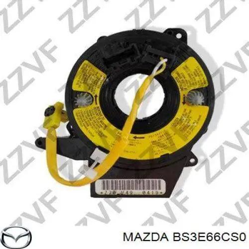 BS3E66CS0A Mazda Anel AIRBAG de contato, cabo plano do volante