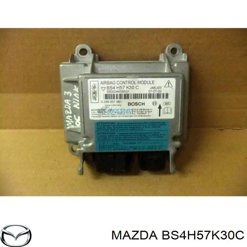 BS4H57K30C Mazda Módulo processador de controlo da bolsa de ar (Centralina eletrônica AIRBAG)