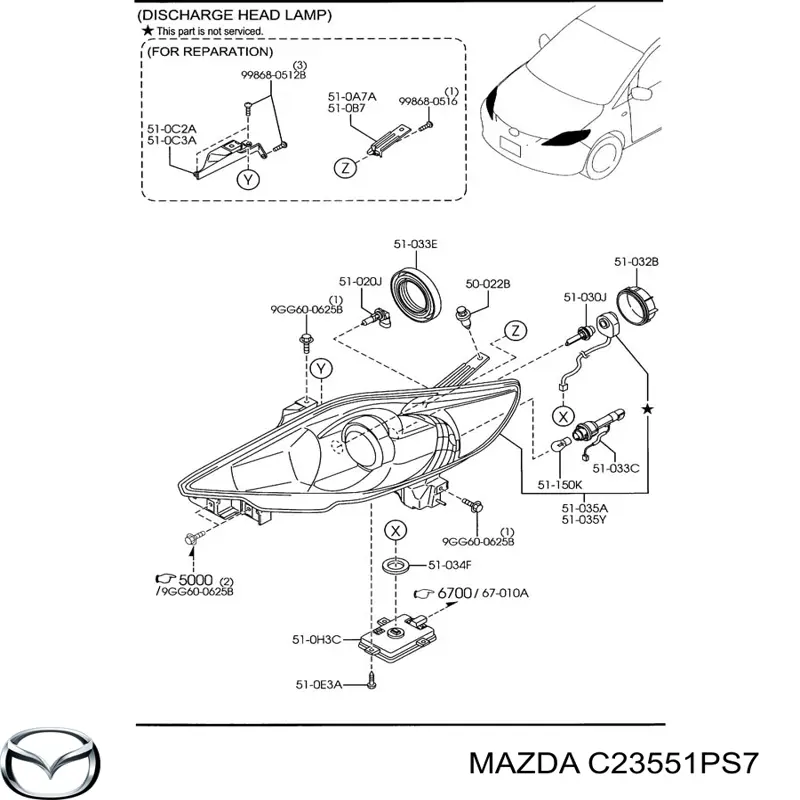  Mazda C23551PS7 preço, a partir de  