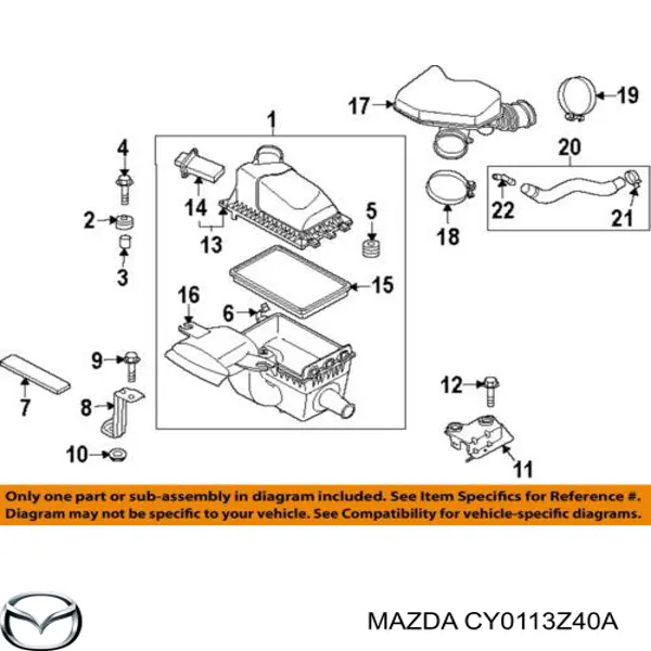 CY0113Z40A Mazda Filtro de ar