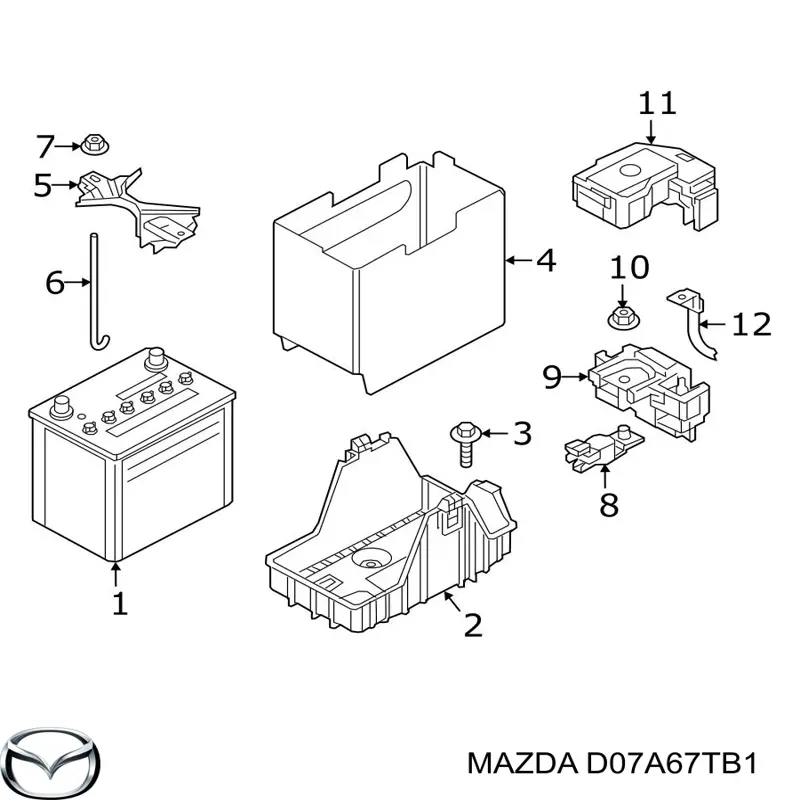 Borne de bateria recarregável (PILHA) Mazda D07A67TB1 preço, a partir de 39,08 USD