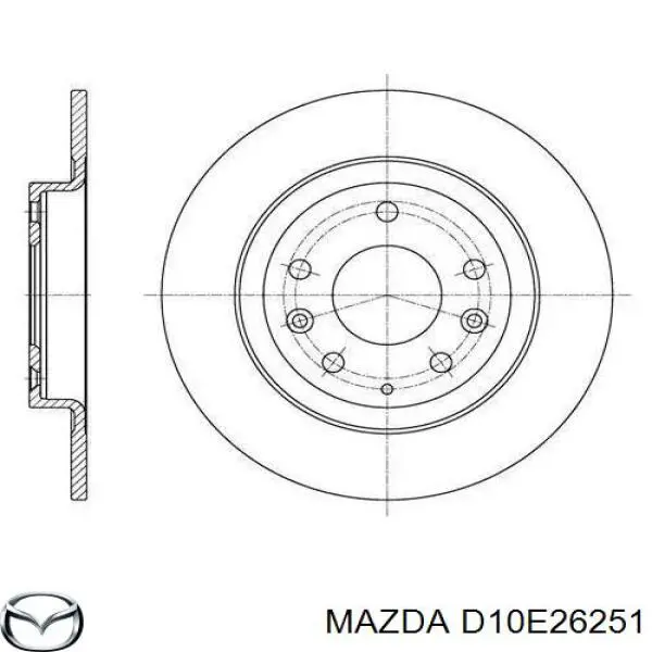 Disco do freio traseiro Mazda D10E26251 preço, a partir de 55,08 USD