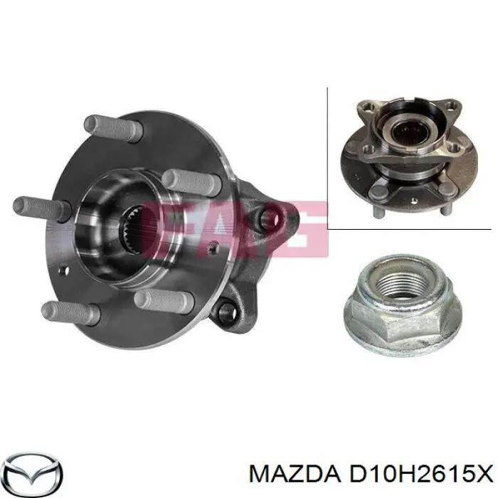 D10H2615X Mazda Cubo traseiro
