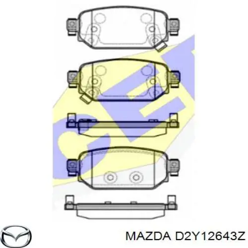 Sapatas do freio traseiras de disco Mazda D2Y12643Z preço, a partir de 38,95 USD