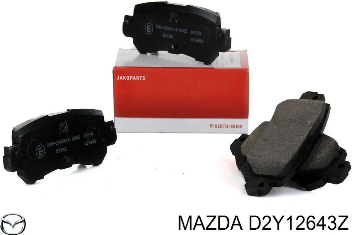 D2Y12643Z Mazda Sapatas do freio traseiras de disco