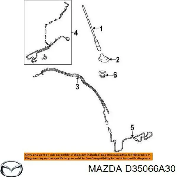 Haste de antena Mazda D35066A30 preço, a partir de 9,85 USD