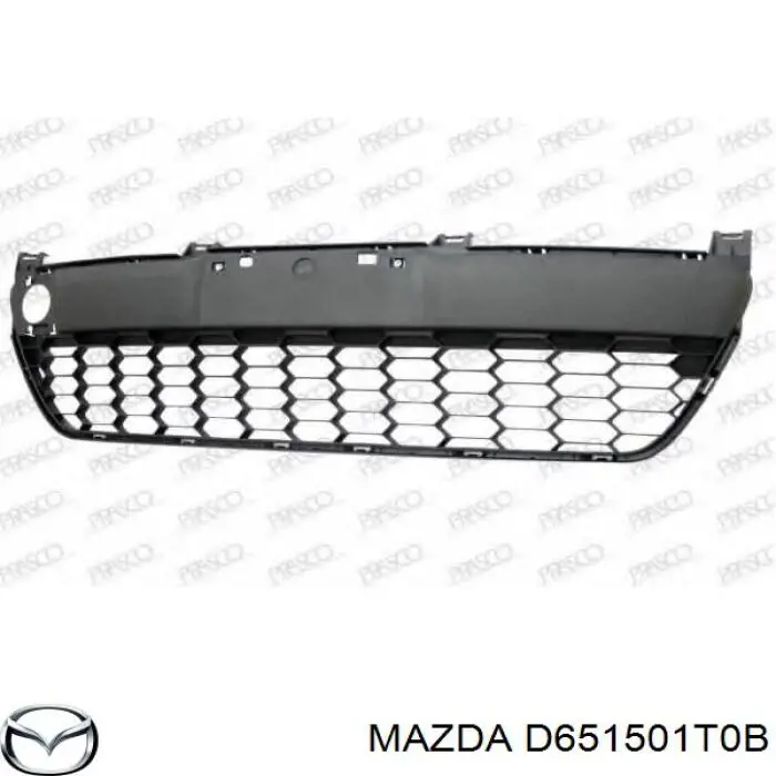 D651501T0B Mazda Grelha central do pára-choque dianteiro
