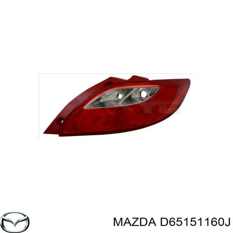 Lanterna traseira esquerda Mazda D65151160J preço, a partir de 73,21 USD