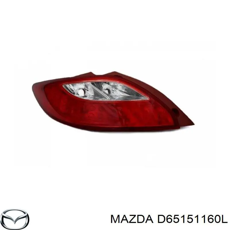 Compre D65151160L Mazda Lanterna traseira esquerda