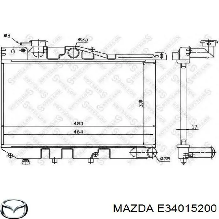 Radiador de esfriamento de motor Mazda 323 II 3 dr 
