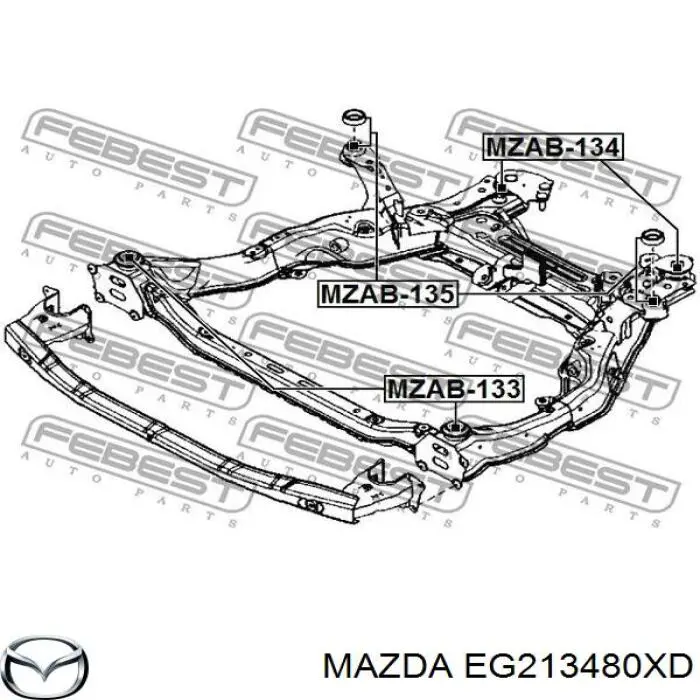 Viga de suspensão dianteira (plataforma veicular) Mazda CX-7  ER