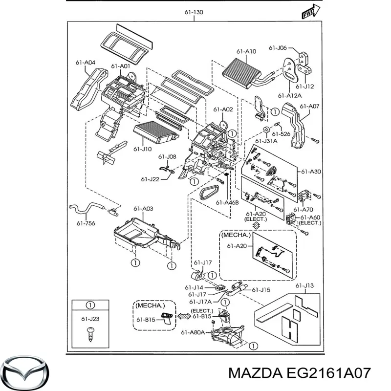  Mazda EG2161A07 preço, a partir de  