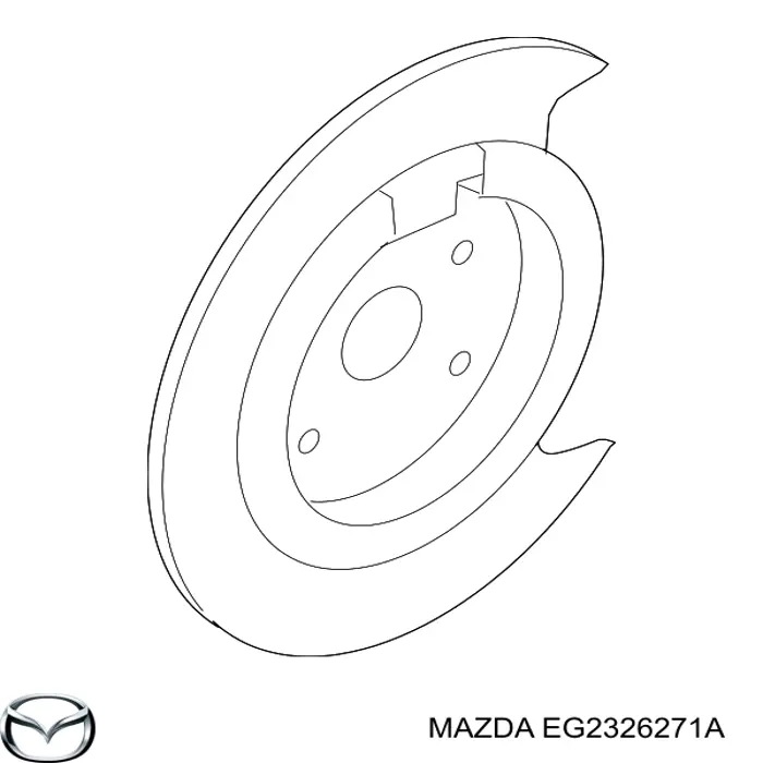 Proteção esquerda do freio de disco traseiro Mazda EG2326271A preço, a partir de 95,69 USD