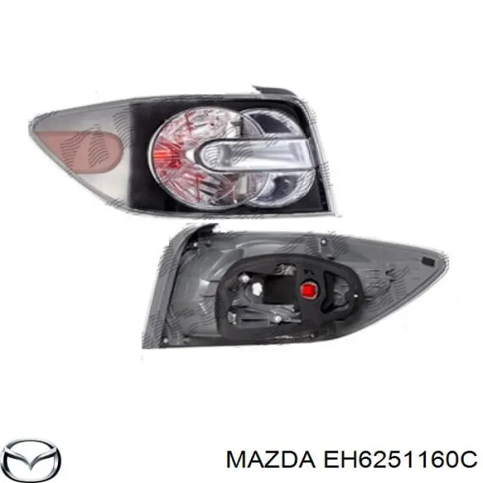 EH6251160C Mazda Lanterna traseira esquerda