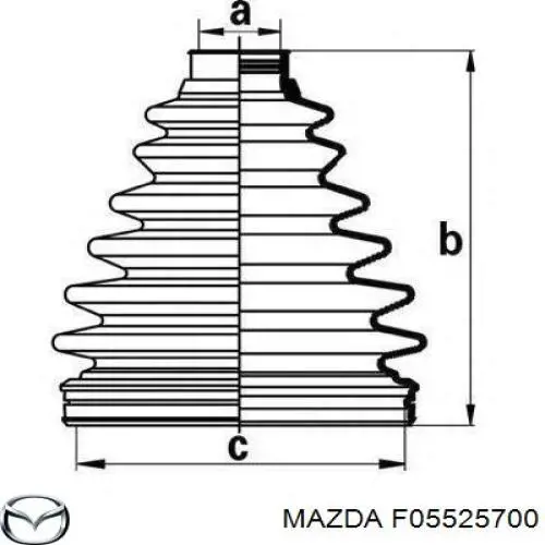 Veio de acionamento do semieixo intermédio Mazda F05525700 preço, a partir de 222,28 USD