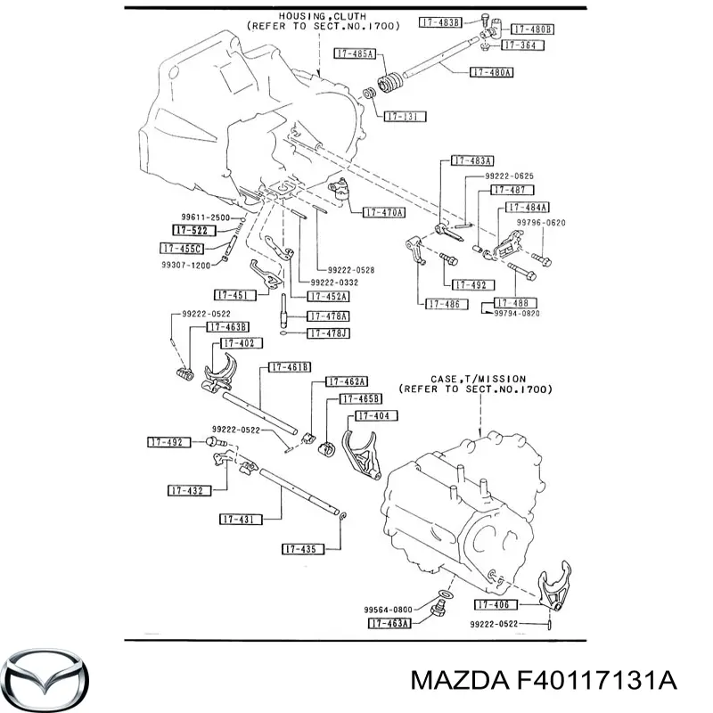 Compre F40117131A Mazda Bucim de ligação de mudança