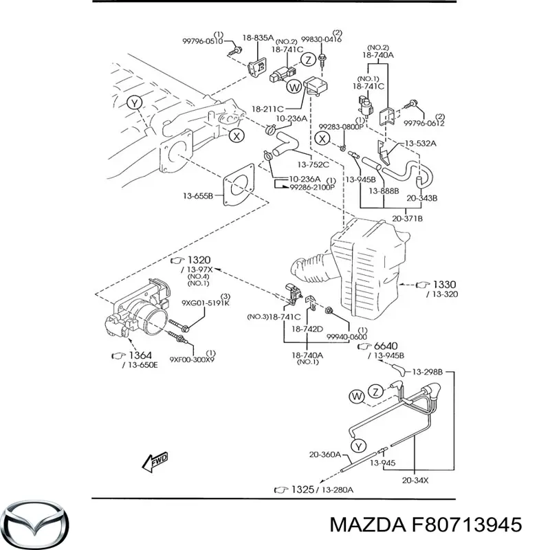  Mazda F80713945 preço, a partir de  
