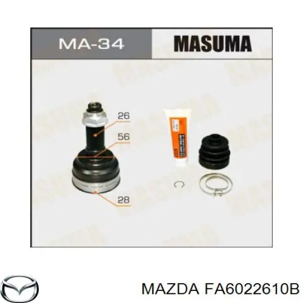 FA6022610B Mazda Junta homocinética externa dianteira esquerda