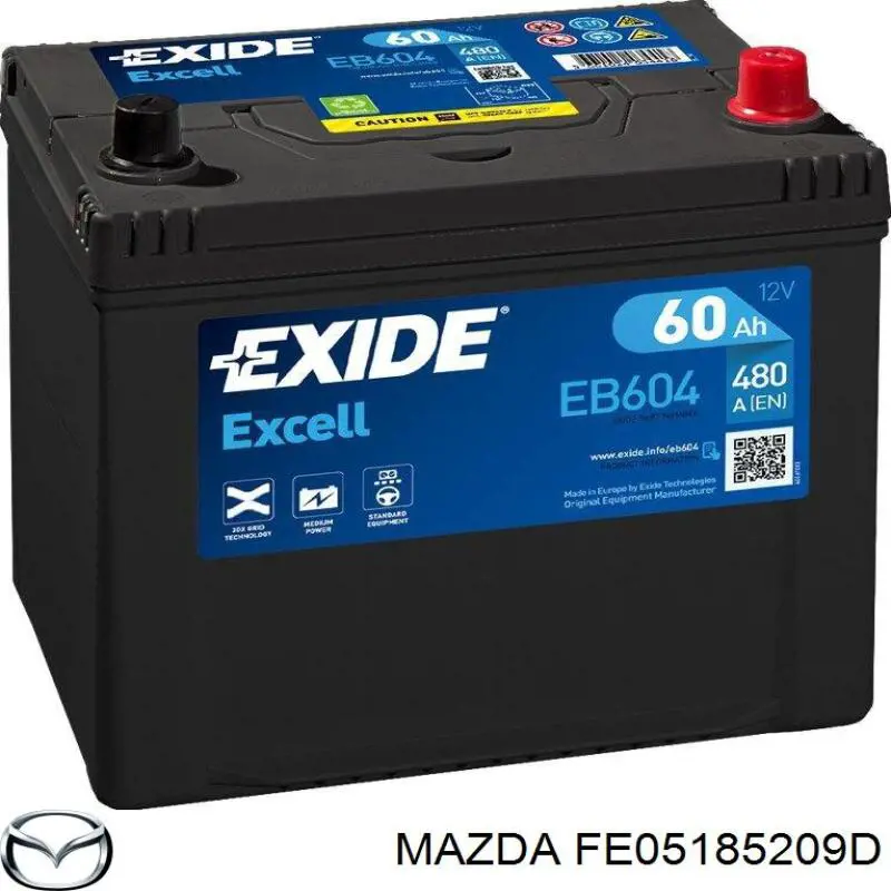 Bateria recarregável (PILHA) Mazda FE05185209D preço, a partir de 93,12 USD