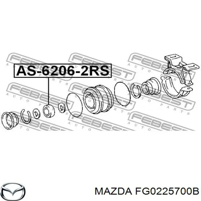 Veio de acionamento do semieixo intermédio Mazda FG0225700B preço, a partir de 119,36 USD