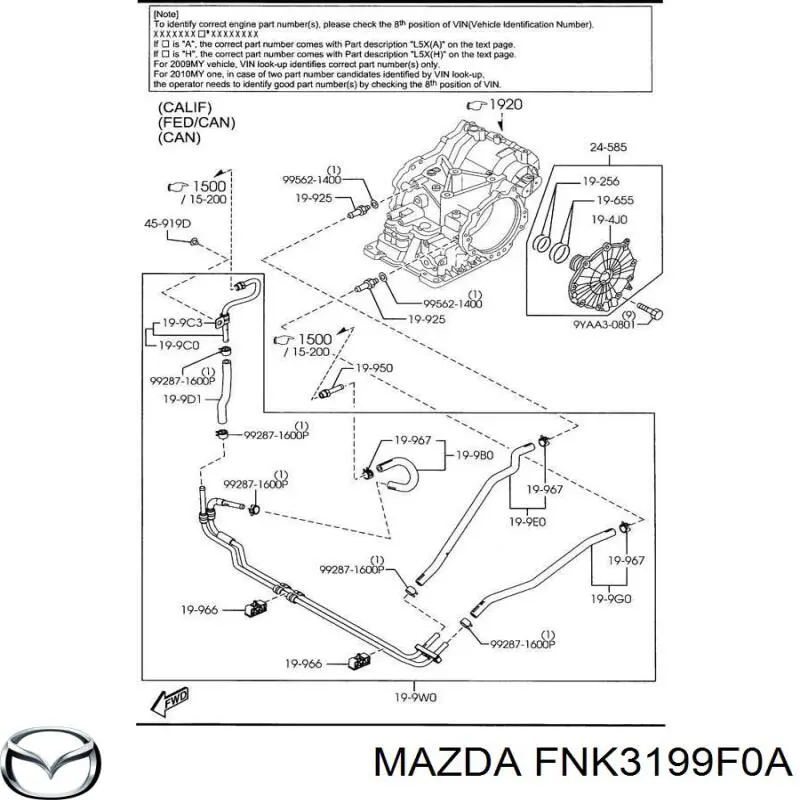 Compre FSKC199F0 Mazda Radiador de esfriamento, Caixa Automática de Mudança