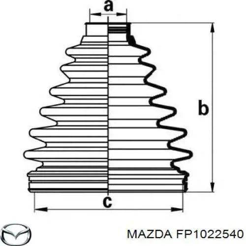 Bota de proteção interna de junta homocinética do semieixo dianteiro Mazda FP1022540 preço, a partir de 42,64 USD