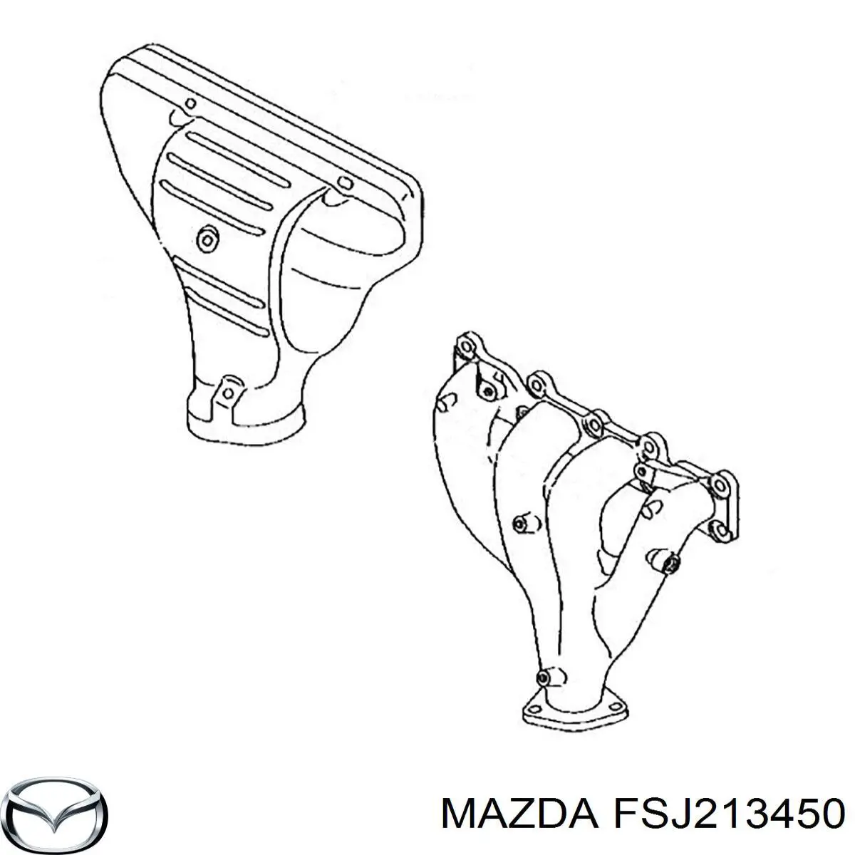 Tubo coletor de escape Mazda 323 F VI BJ