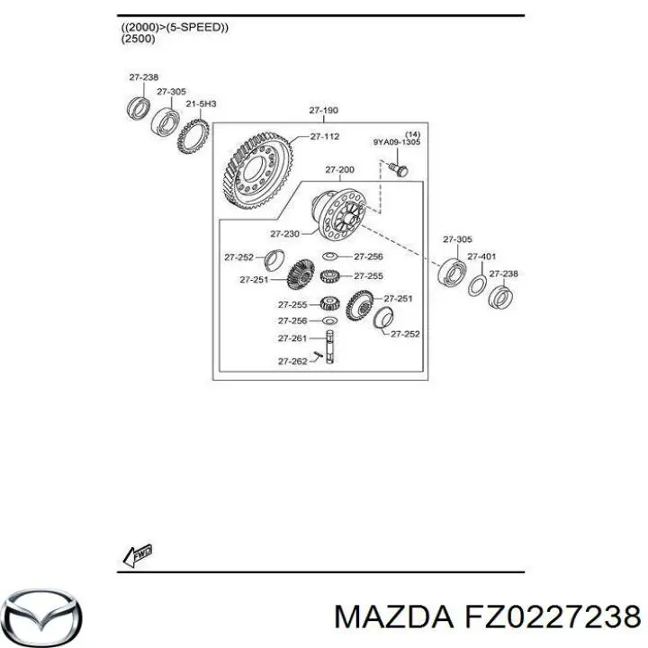 Bucim do semieixo esquerdo do eixo dianteiro Mazda FZ0227238 preço, a partir de 6,01 USD