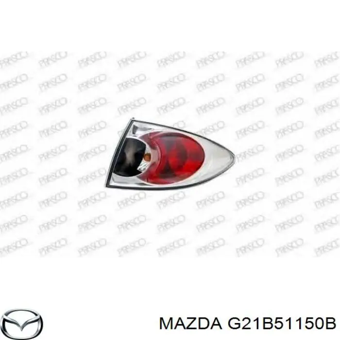 Lanterna traseira direita Mazda G21B51150B preço, a partir de 88,69 USD