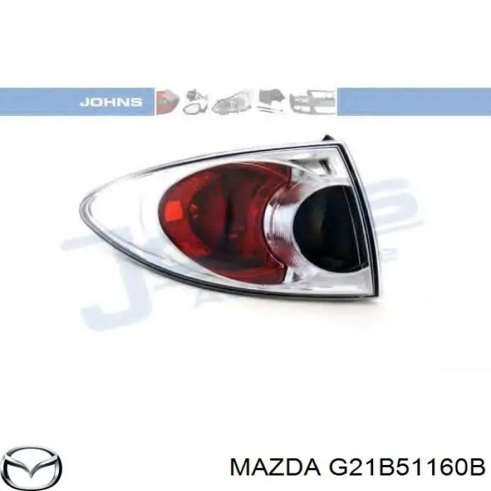 G21B51160B Mazda Lanterna traseira esquerda