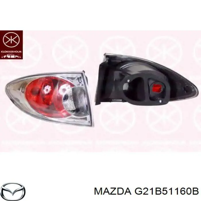 Lanterna traseira esquerda Mazda G21B51160B preço, a partir de 85,20 USD