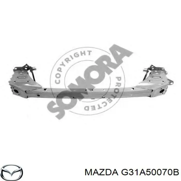 G31A50070B Mazda Reforçador do pára-choque dianteiro