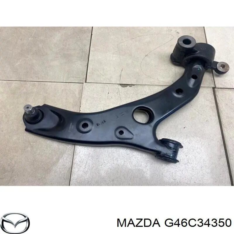 G46C34350 Mazda Braço oscilante inferior esquerdo de suspensão dianteira
