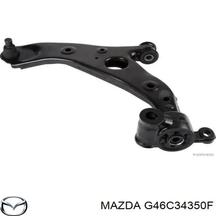 G46C34350F Mazda Braço oscilante inferior esquerdo de suspensão dianteira